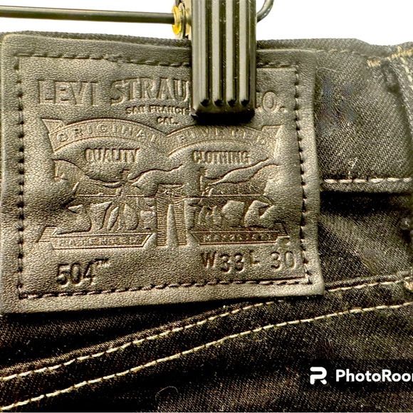 NWOT Levi's 504 Regular Straight Men's Jeans - Mens 33 x 30 - Black - Picture 2 of 3